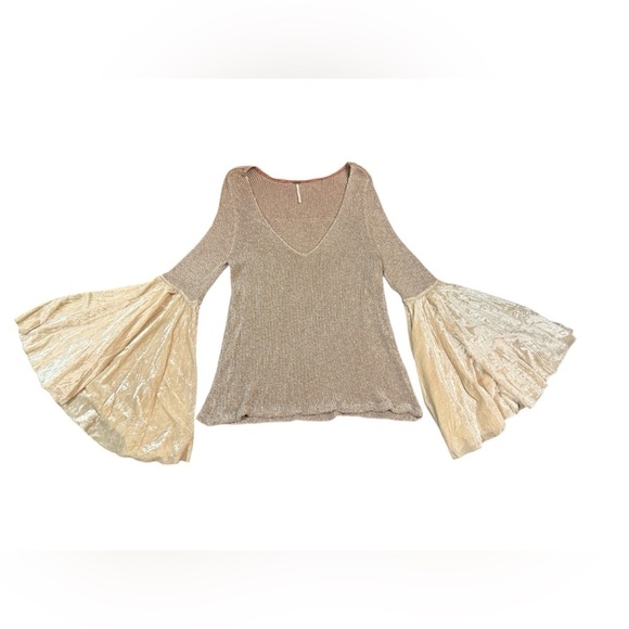 Free People Celestial Bell Sleeve Sweater Tunic Top Size Small - Picture 4 of 11